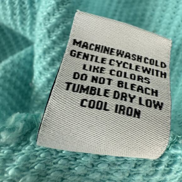 Escape by Habitat Sweater Womens Large Aqua Textured Knit Crewneck Pullover - Picture 6 of 9